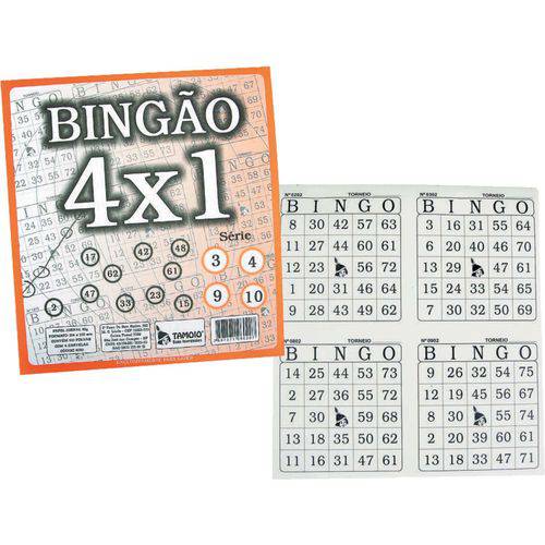 Bloco para Bingo Jornal Bingao 4 X1 100 Folhas Tamoio Pct.c/06
