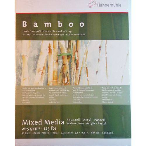 Bloco Pintura Hahnemuhle Bamboo Mix Media 24x32cm 265gr 25fls
