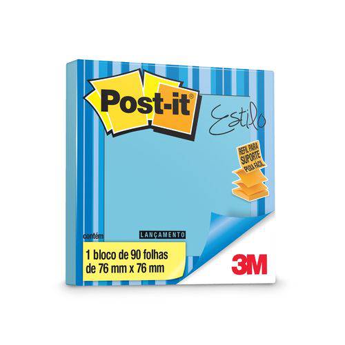 Bloco Post-It Pop-up 76x76 Azul 90 Folhas - 3M