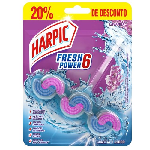 Bloco Sanitaria Harpic Power6 20% Desc Lavanda