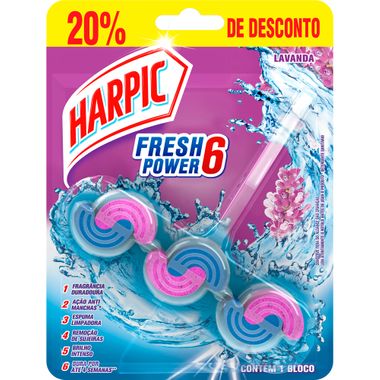 Bloco Sanitário Lavanda Harpic Power 26g 20% Desconto