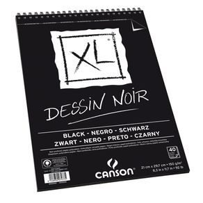 Bloco XL Dessin Noir 150 G/m² A-4 21,0 X 29,7 Cm com 40 Folhas Canson