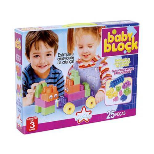 Blocos Baby Block com 25 Peças - Big-Star - 355-Bb