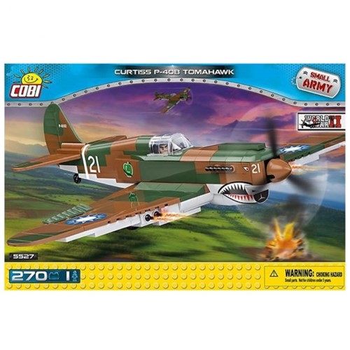 Blocos de Montar Avião Curtiss P-40B Tomahawk 270 Peças Cobi