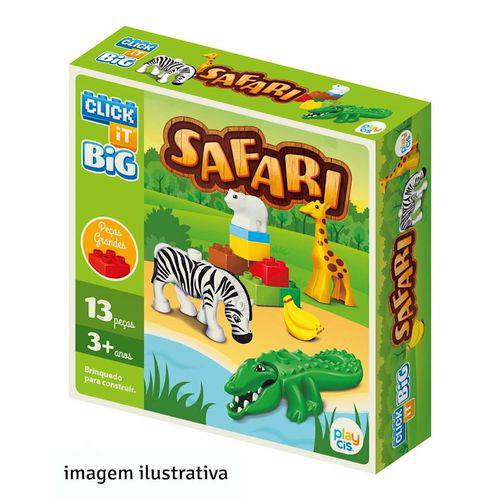 Blocos de Montar Big Safari 13 Pecas Clb-sf01 Play Cis