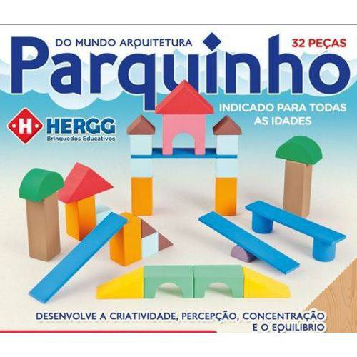 Blocos de Montar em Madeira - Mundo da Arquitetura - Parquinho - Hergg