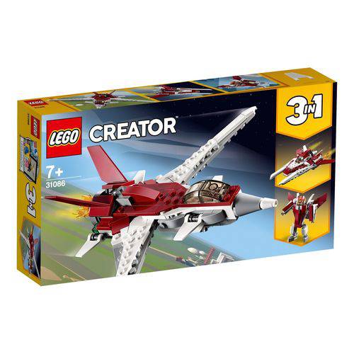 Blocos de Montar Lego Creator Aviao Futurista 3 em 1 31086