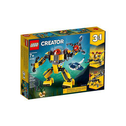 Blocos de Montar Lego Creator Robo Subaquatico 3 em 1 31090