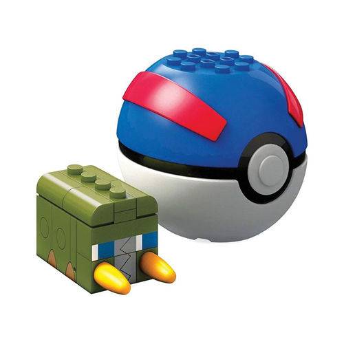 Blocos de Montar - Mega Construx - Pokémon - Pokébola e Figura - Charjabug - Mattel