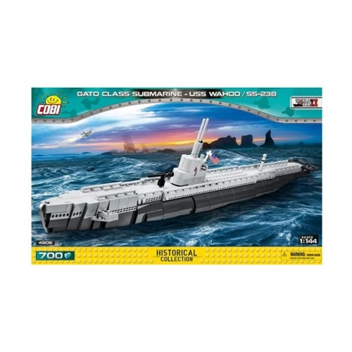 Blocos de Montar Submarino USS Wahoo Gato Class 1:144 Cobi