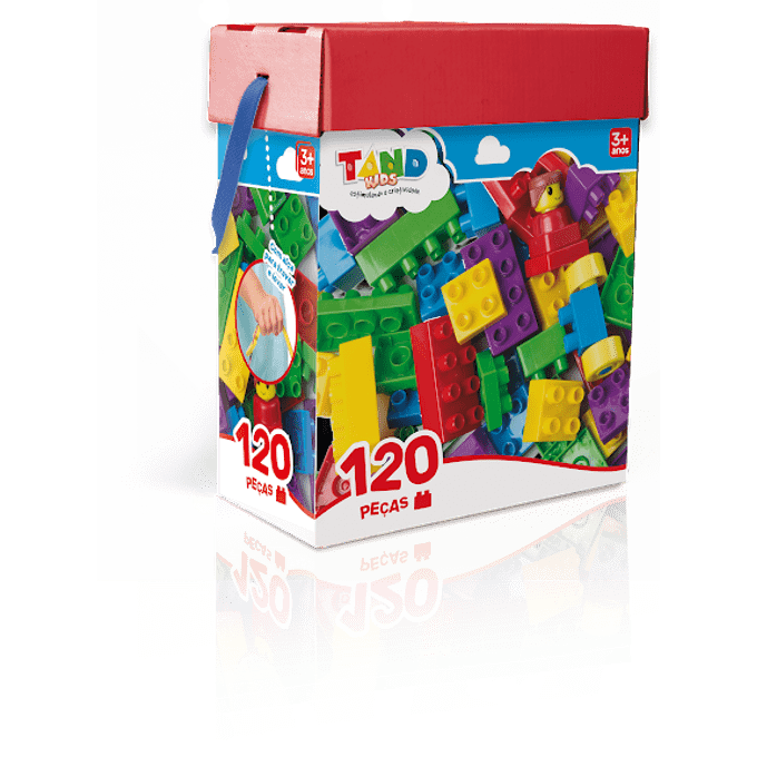 Blocos de Montar Tand Kids - Baú 120 Peças - TOYSTER