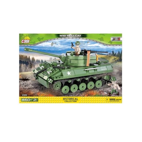 Blocos de Montar Tanque Americano M18 Hellcat 460 Peças - Cobi