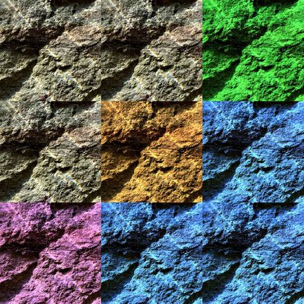 Blocos de Pedras Coloridas - 20 X 20 Cm - Papel Fotográfico Fosco