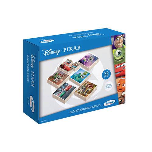 Blocos Quebra-cabeças Disney Pixar 32 Peças - Xalingo