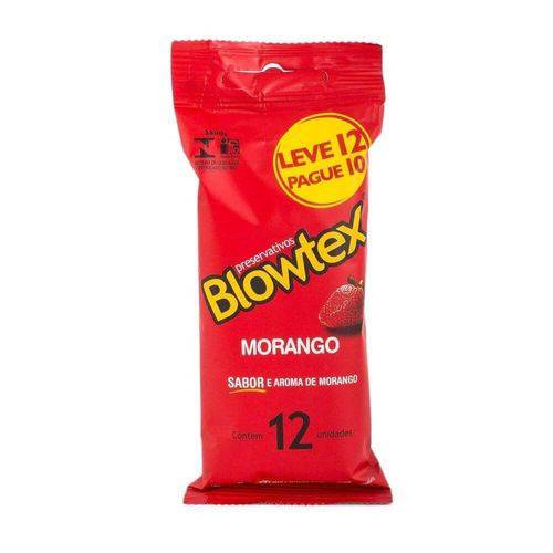 Blowtex Preservativo Sabor e Aroma Morango C/12