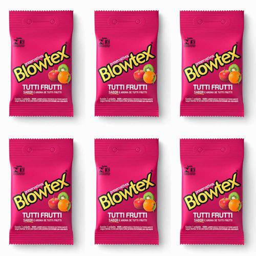 Blowtex Preservativo Sabor e Aroma Tutti Frutti C/3 (kit C/06)