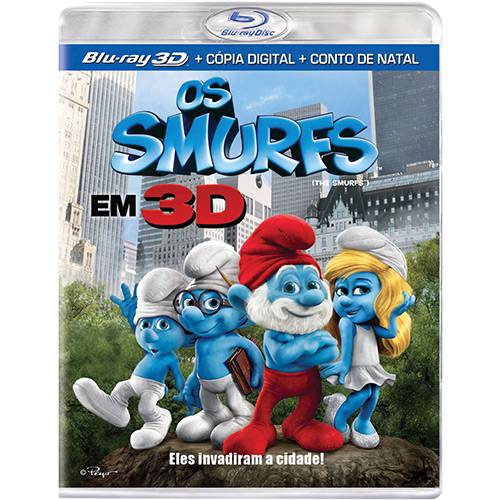 Blu-Ray + Blu-ray 3D os Smurfs + DVD Conto de Natal + Digital Copy