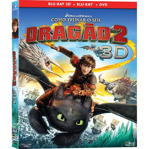 Blu-Ray 3D - Como Treinar Seu Dragão 2 (Blu-Ray 3D + Blu-Ray + DVD)