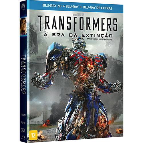 Blu-ray 3D - Transformers: a Era da Extinção (Blu-ray 3D + Blu-ray + Blu-ray de Extras)