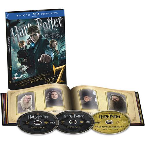 Blu-Ray Harry Potter e as Relíquias da Morte Parte 1 - Edição Definitiva (3 Discos)