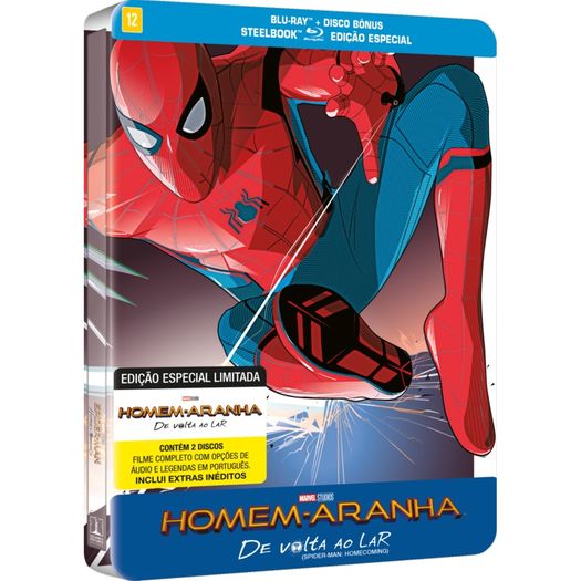 Blu-Ray Homem-Aranha - de Volta ao Lar - Steelbook