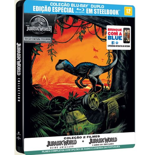 Blu-Ray Jurassic World - Coleção 2 Filmes - Edição Especial Steelbook (2 Bds)