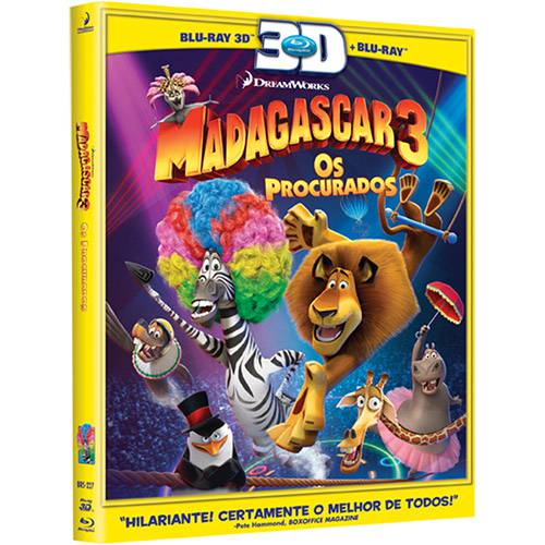Blu-ray Madagascar 3 - os Procurados 3D