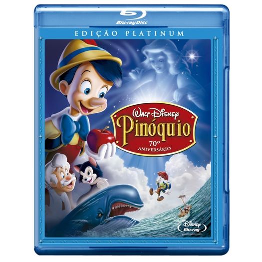 Blu-Ray Pinóquio - 70º Aniversário - Edição Platinum