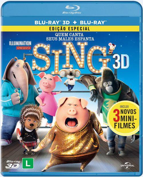 Blu-Ray Sing - Quem Canta Seus Males Espanta 3d
