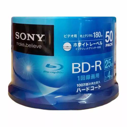 Blu-Ray Sony 4x 25gb Printable - 50 Unidades