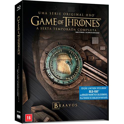 Blu-Ray Steelbook Game Of Thrones - 6ª Temporada Completa + Brasão Magnético Colecionável