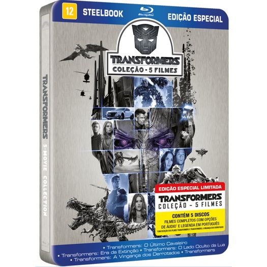 Blu-ray Transformers - Coleção 5 Filmes - Steelbook (5 Bds)