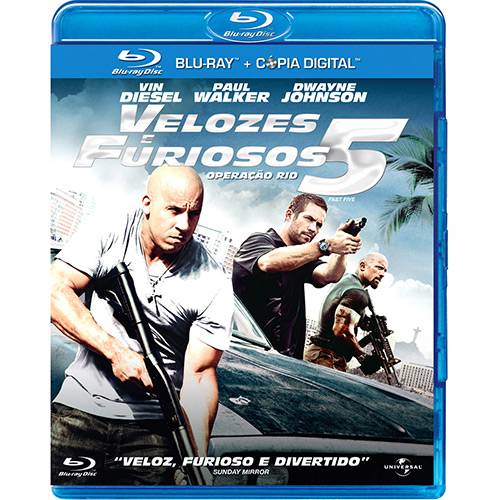 Blu-ray Velozes e Furiosos 5 + Digital Copy - Duplo