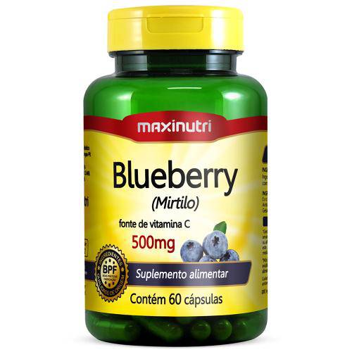 Blueberry 500mg com 60 Cápsulas - Maxinutri