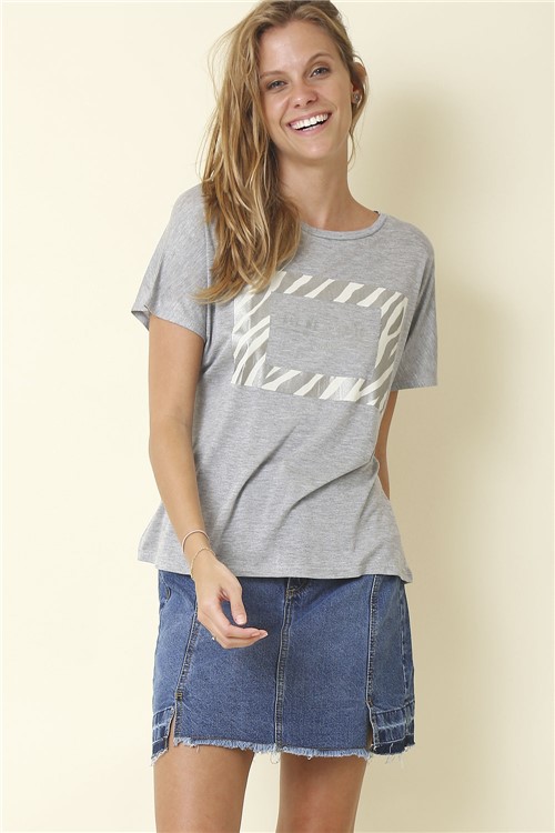 Blusa All We Have Is Love - Cinza Tamanho: P