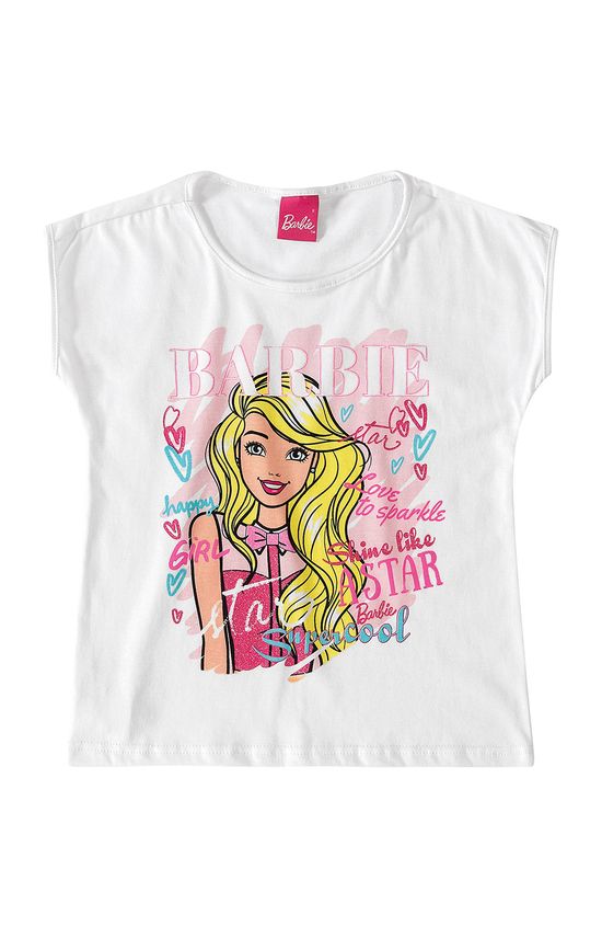 Blusa Barbie® Menina Malwee Kids Branco - 8
