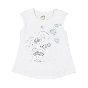 Blusa Branco - Bebê Menina -Cotton Blusa Branco - Bebê Menina - Cotton - Ref:33604-3-G