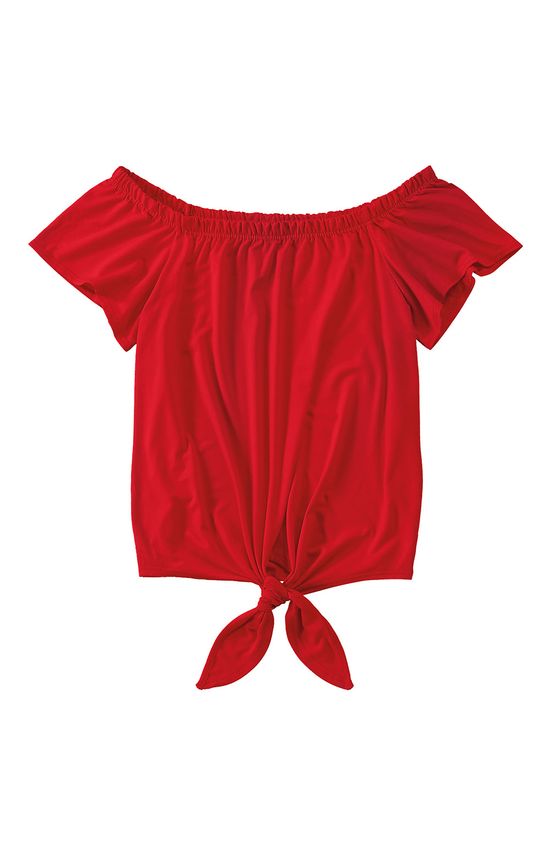 Blusa Ciganinha Amarração Malwee Vermelho - G