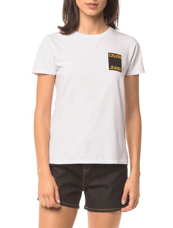 Blusa CKJ Fem Logo Calvin Jeans - Branco 2 - PP