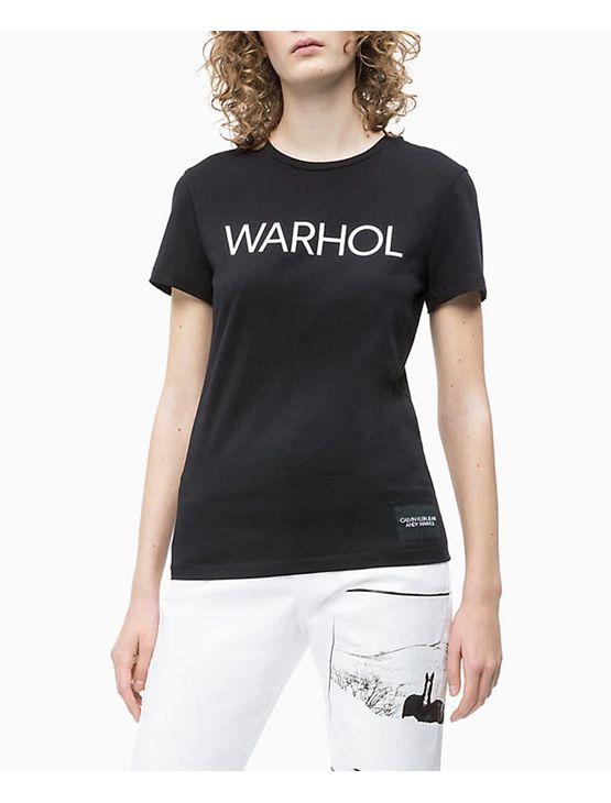 Blusa Ckj Fem Mc Andy Warhol Logo - Preto - PP