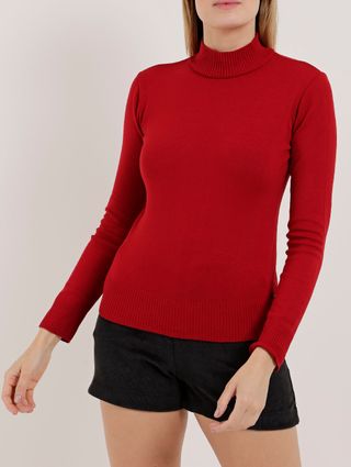 Blusa de Tricot Feminina Vermelho