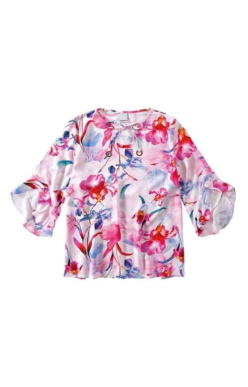 Blusa Estampa Floral Digital Malwee Branco - G