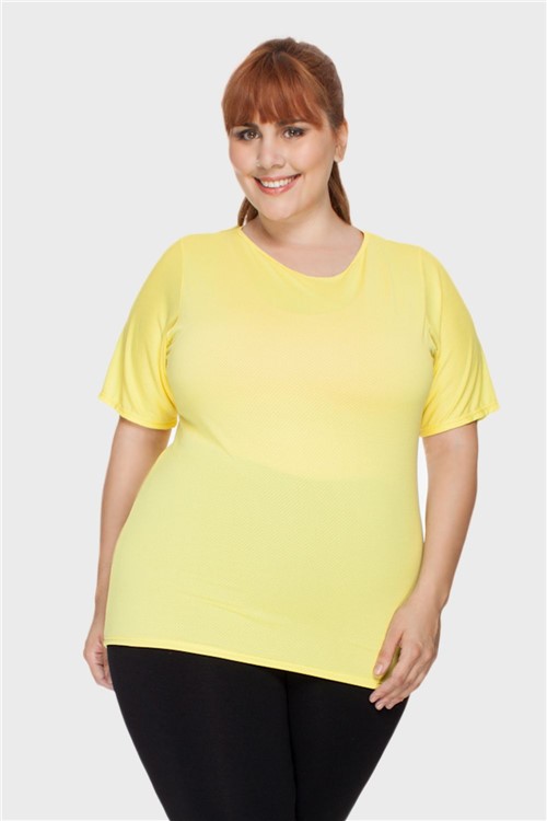 Blusa Fitness Plus Size Amarelo-48