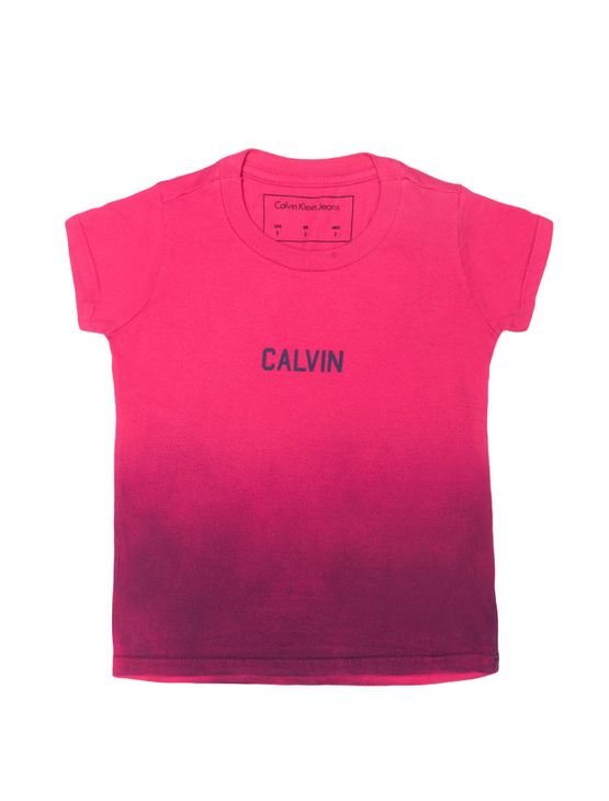 Blusa Infantil Calvin Klein Jeans com Degradê Rosa Escuro - 2