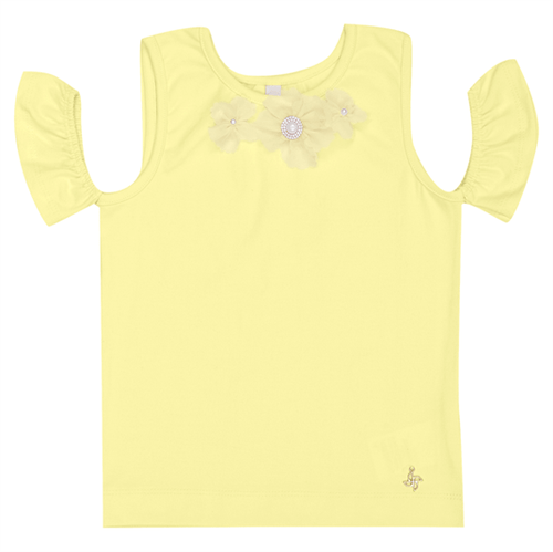 Blusa Infantil Cata-Vento Flores Amarelo 04