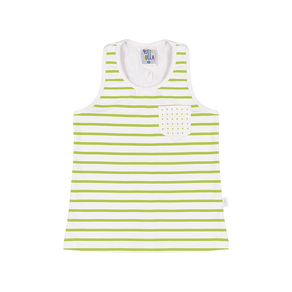 Blusa Listra Limão - Infantil Menina -Cotton Blusa Verde - Infantil Menina - Cotton - Ref:33801-171-10