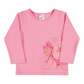 Blusa Orquídea-Bebê Menina-Cotton-35603-476 Blusa Pink-Bebê Menina-Cotton-Ref:35603-476-G