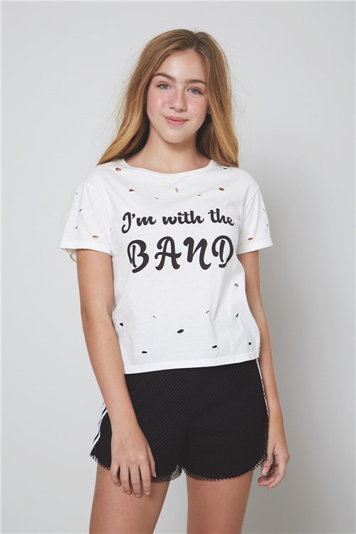 Blusa Puidos Im With The Band Off White - 10