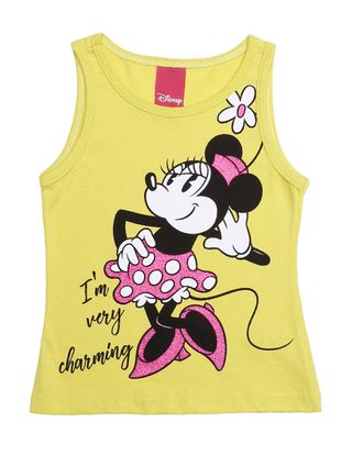 Blusa Regata Disney Infantil para Menina - Amarelo