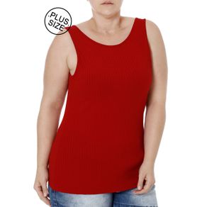 Blusa Regata Plus Size Feminina Autentique Vermelho M